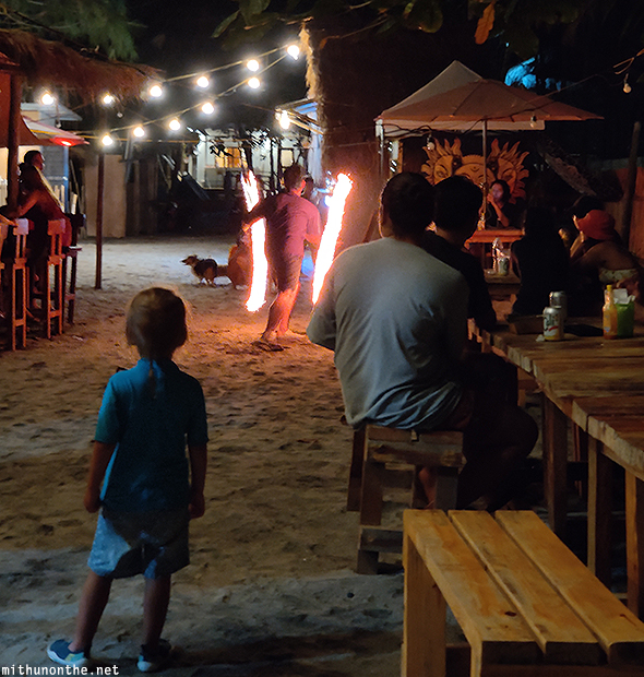 Fire dancer Taco Joint Liwliwa Philippines