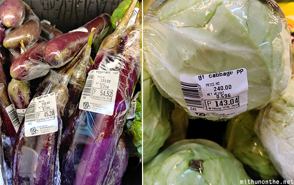 Eggplant cabbage prices in Manila