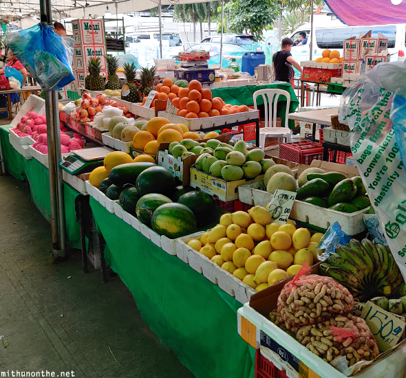 Fruit stall Sidcor Sunday market Manila