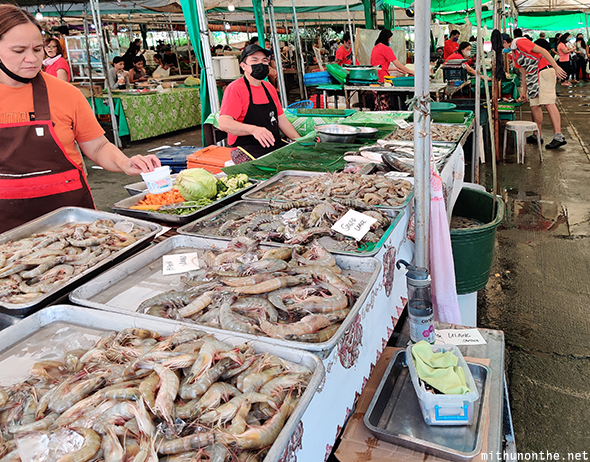 Prawns shrimp Sidcor Sunday market Manila