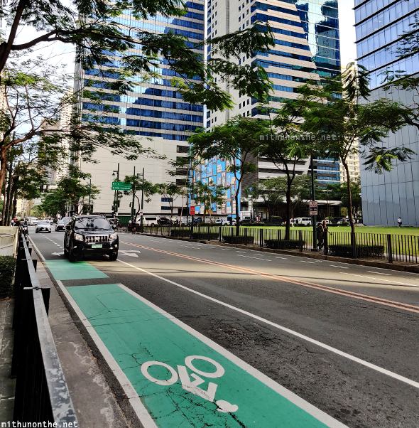 Bicycle lane BGC Manila Philippines