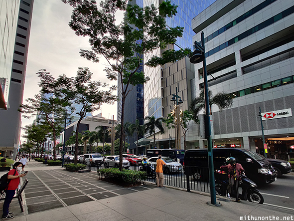 HSBC BGC pedestrian walkway Manila