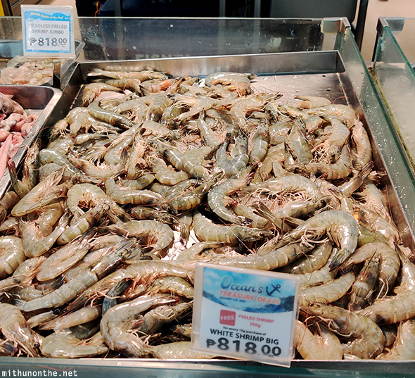 White shrimp cost SM supermarket Manila