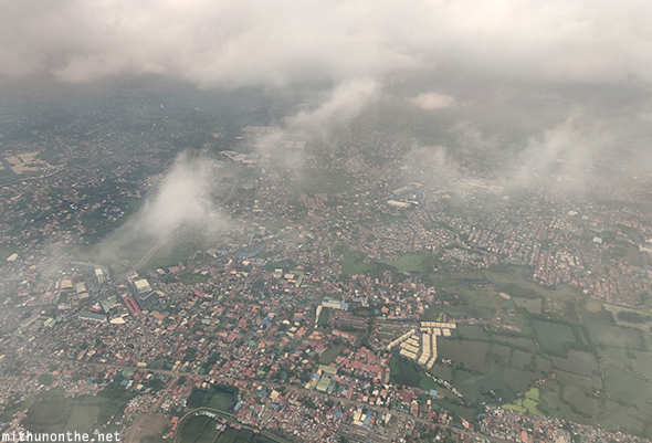 Manila from cloudy sky Philippines