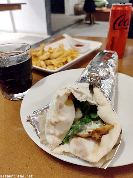 Turkish shawarma french fries Bangkok