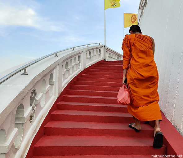 Buddhist monk Wat Saket Bangkok Thailand