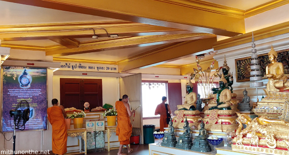 Inside Wat Saket prayer hall Bangkok