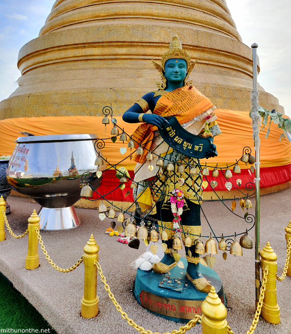 Wat Saket angel statue jade Bangkok