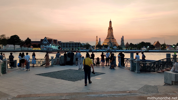 Wat Pho pier Wat Arun sunset Bangkok