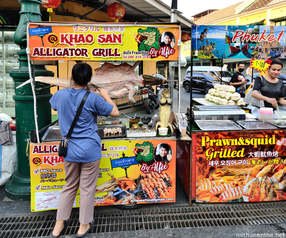 Alligator grill Khao San road Bangkok