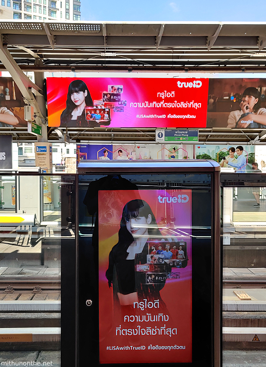 Blackpink Lisa True ad banners BTS Bangkok