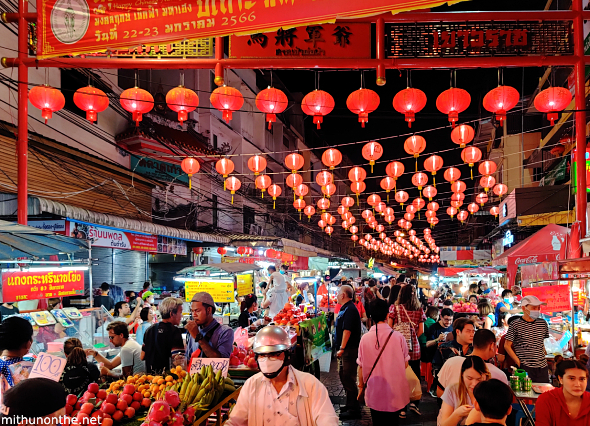 Chinatown Bangkok red lanterns Thailand