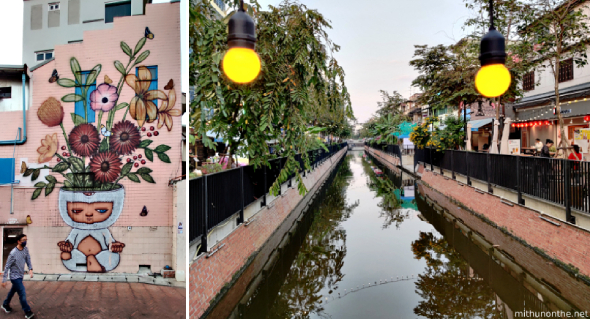 Khlong Ong Ang canal mural painting Bangkok