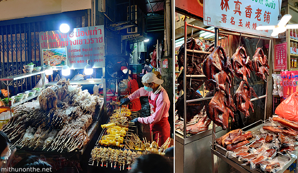 Grilled meat roast duck Chinatown Bangkok