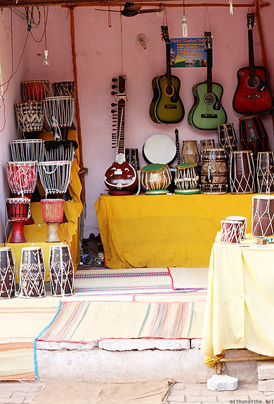 Gokarna town music instrument store