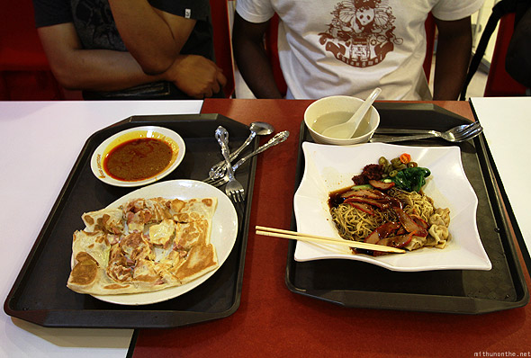 Lunch at Funan Mall Singapore food court