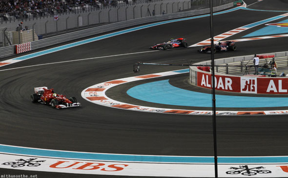 Abu Dhabi F1 Yas Marina circuit Ferrari McLaren Red bull race cars