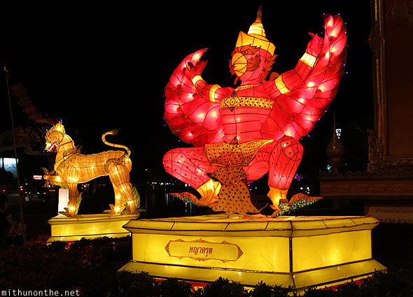 Mythology Thai creature lantern Chiang Mai Loi Krathong decorations