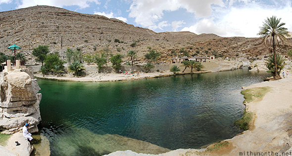 Wadi bani khalid panorama Oman