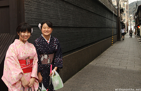 Kimono girls Gion Kyoto Japan