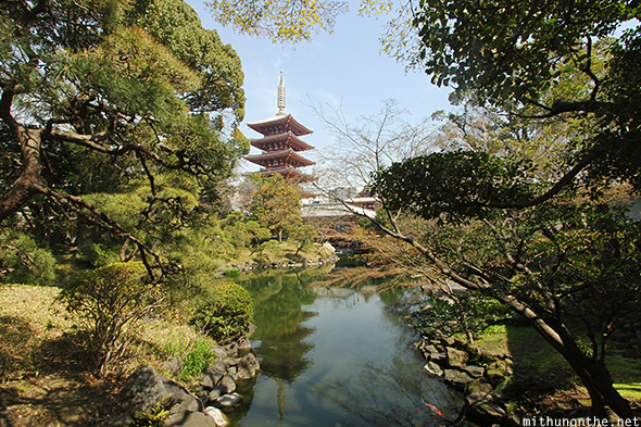 Denboin garden pagoda Tokyo Japan