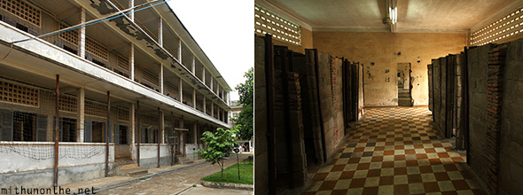 Tuol Sleng prison cells Cambodia