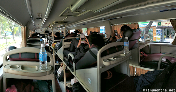 Inside bus to Mui Ne Vietnam