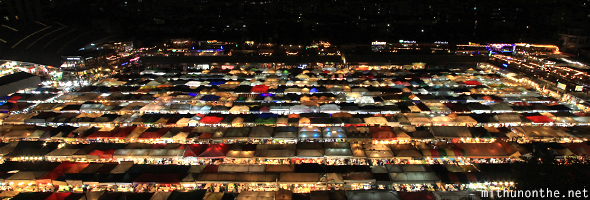 Ratchada train market tents Bangkok
